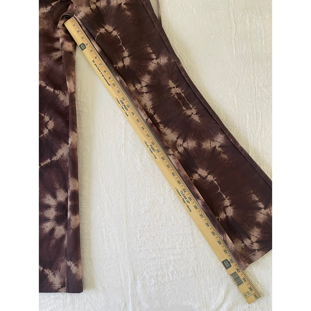 I.AM.GIA Evie Brown Tie Dye V-Cut Flare Pants XXS High Waisted Y2K Streetwear - Picture 4 of 9